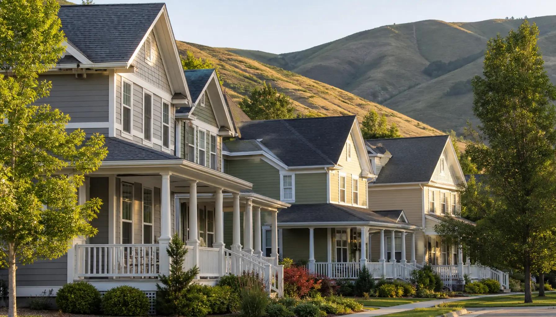 Hidden Springs community homes in the Boise foothills