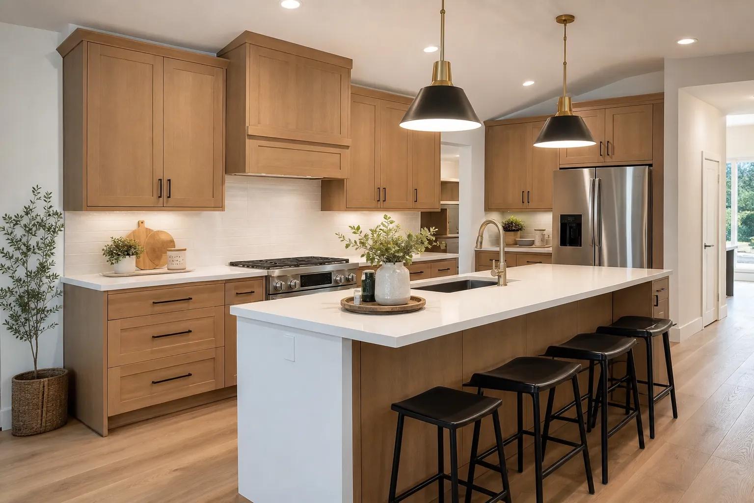 Quality finished kitchen remodel showing the craftsmanship a great Treasure Valley contractor delivers