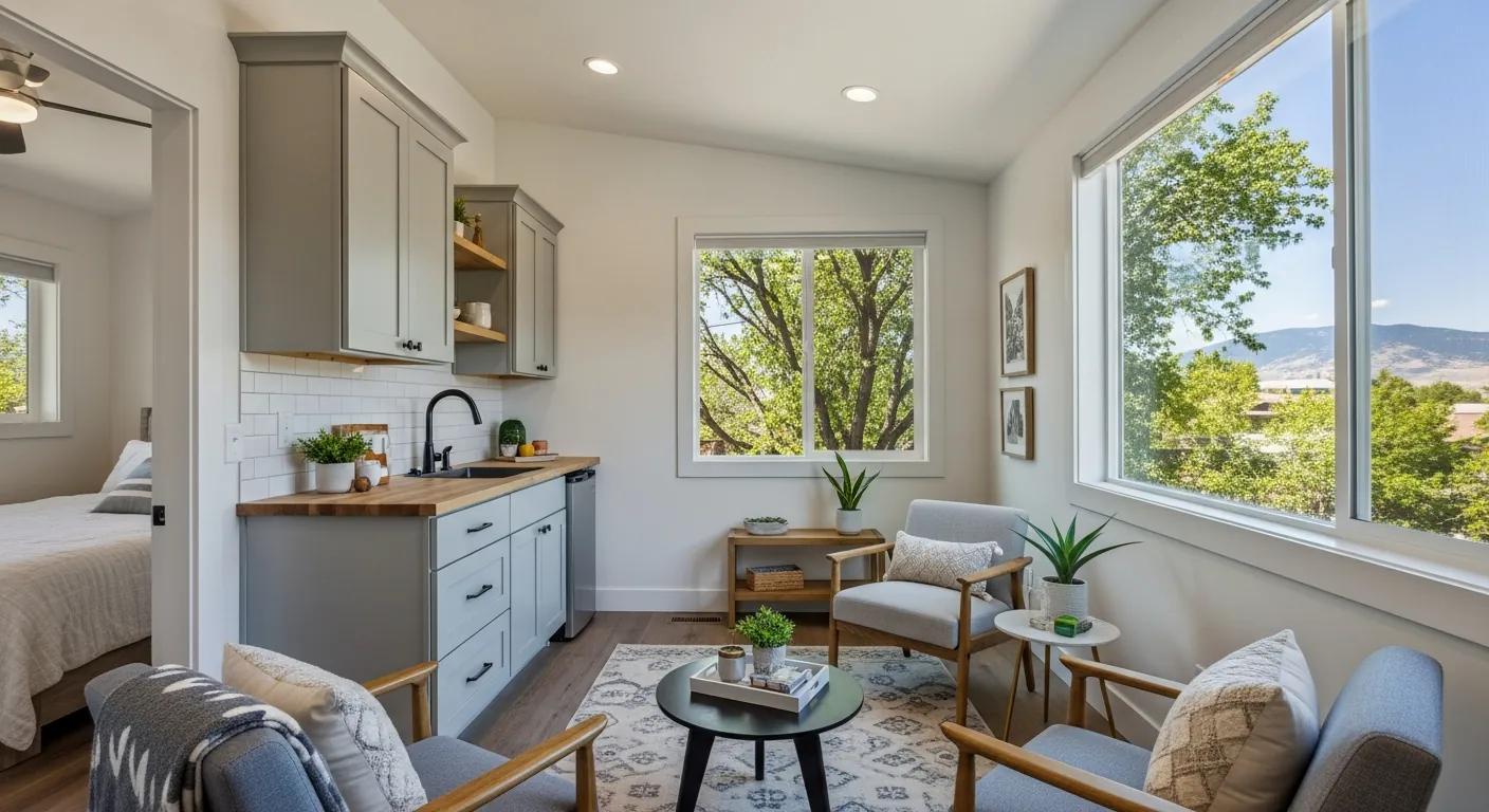 Accessory dwelling unit completed in a Boise backyard with separate entry