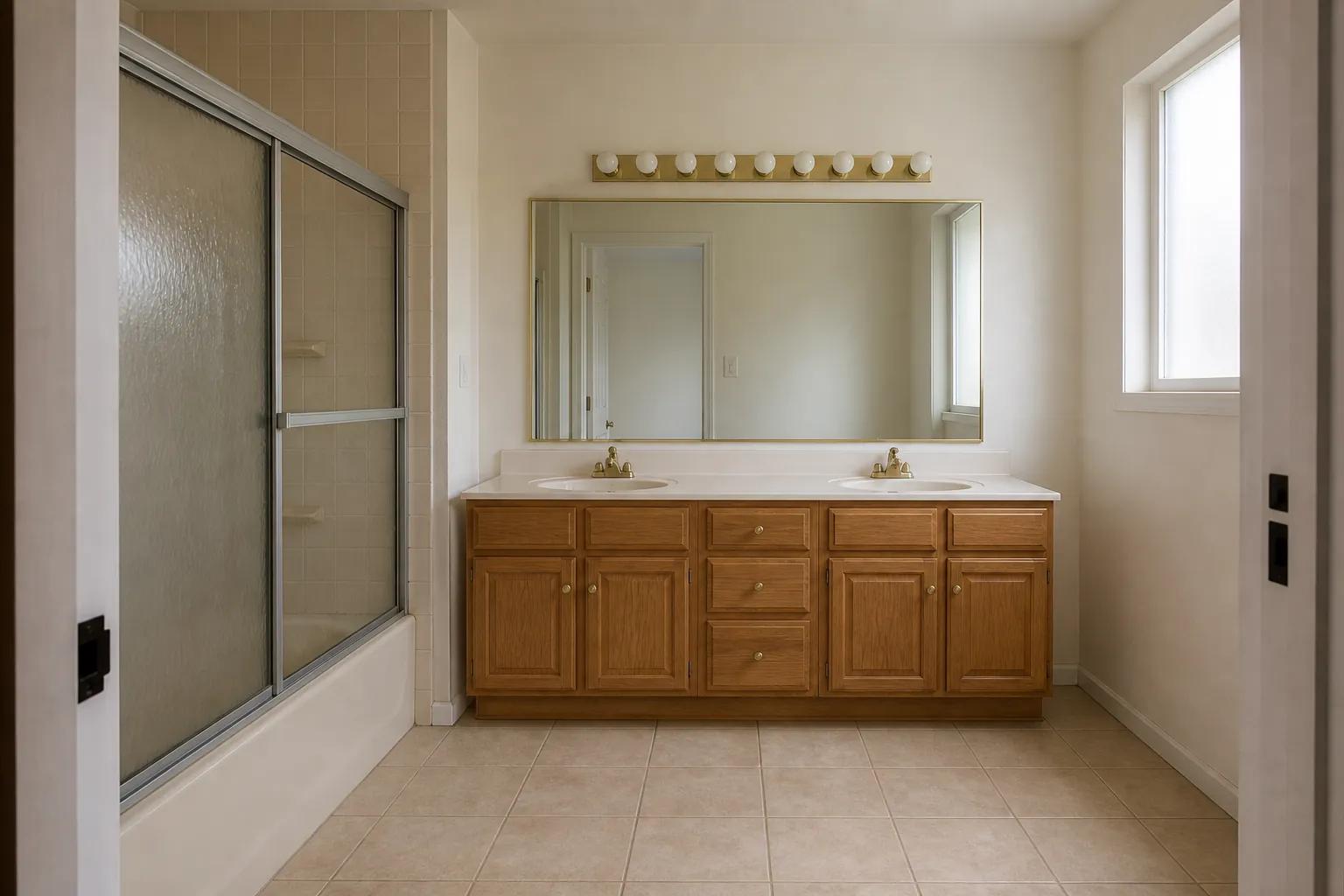 Design development selections for bathroom tile, fixtures, and finishes